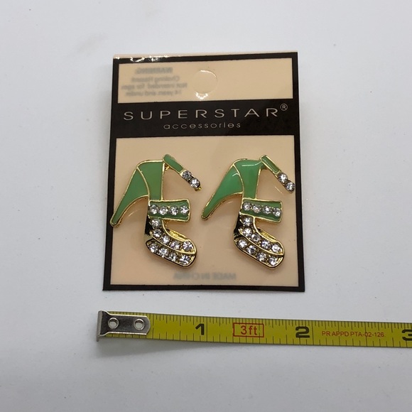 Light Green Stiletto Earrings - Picture 1 of 2
